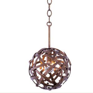 KALCO Lighting Copper Patina Hanging Pendant Entrance Closet Chandelier Ball Orb